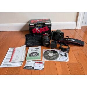 Canon EOS Rebel XSi 12.2MP Digital SLR DSLR Camera Set With Memory Card